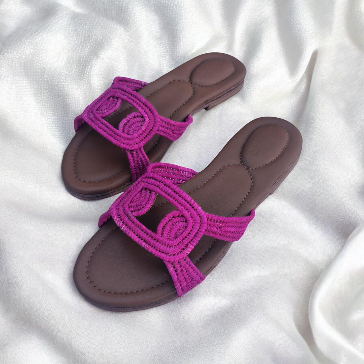 Woven Raffia Sandals for Women with Comfortable Fit