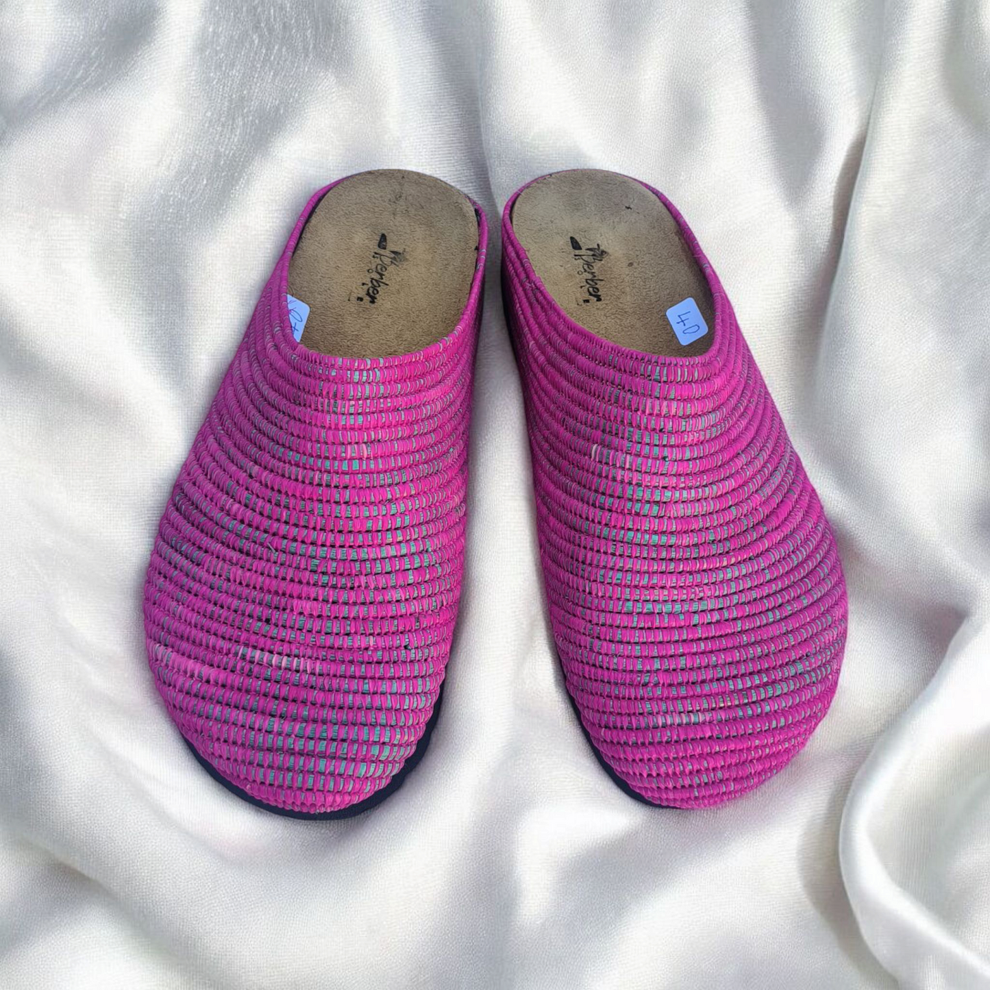 Tazrout Flat Sabot – Handwoven Moroccan Raffia Flat Sabot