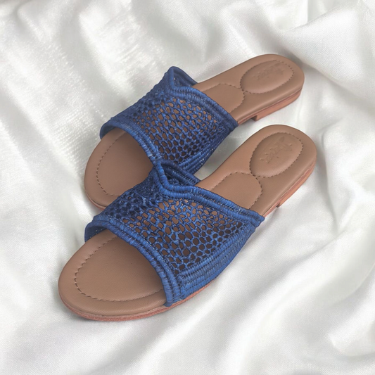 Spice Road – Handwoven Moroccan Raffia Slippers | Elegant Indoor-Outdoor Wear
