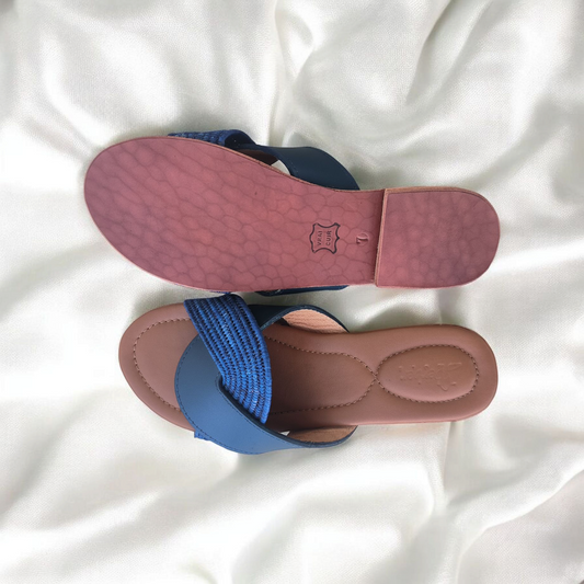 Palm Shade – Handwoven Moroccan Raffia Slippers | Elegant Indoor-Outdoor Wear