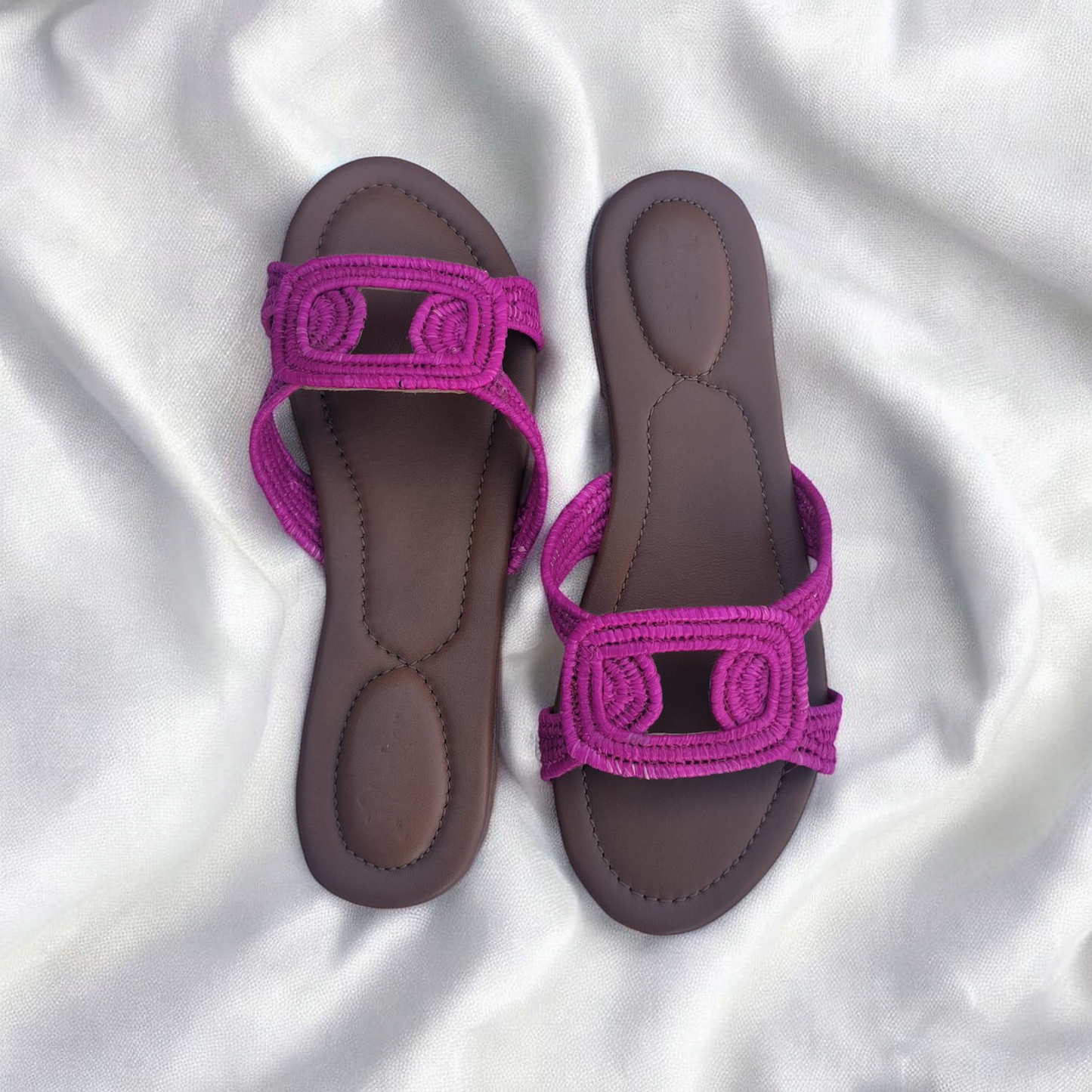 Woven Raffia Sandals for Women with Comfortable Fit