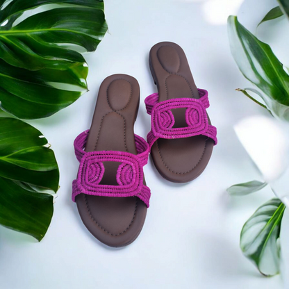 Woven Raffia Sandals for Women with Comfortable Fit