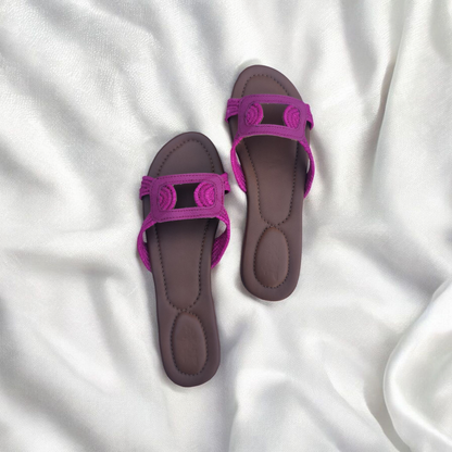 Moroccan Style Raffia Sandals with Natural Finish