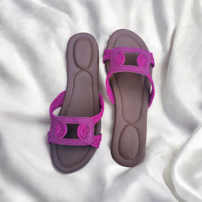 Moroccan Style Raffia Sandals with Natural Finish