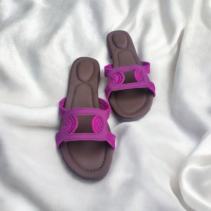 Moroccan Style Raffia Sandals with Natural Finish