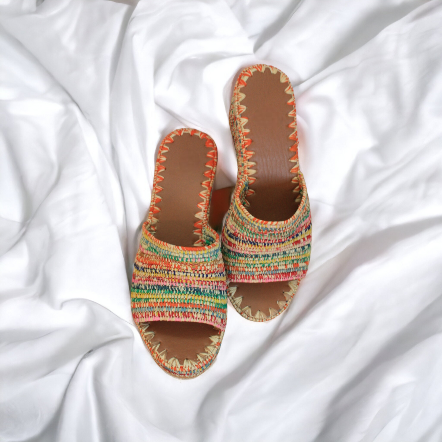 Handmade Moroccan raffia sandals by BerberSole