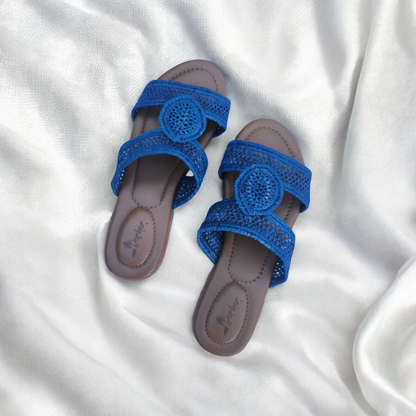 Raffia Sandals with Leather Details – Handmade Flats