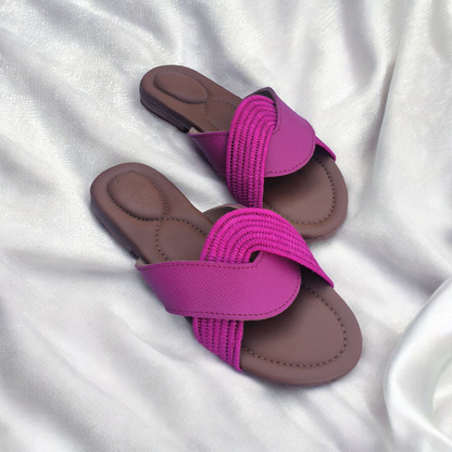 Noor sandals – Handwoven Moroccan Raffia Slippers