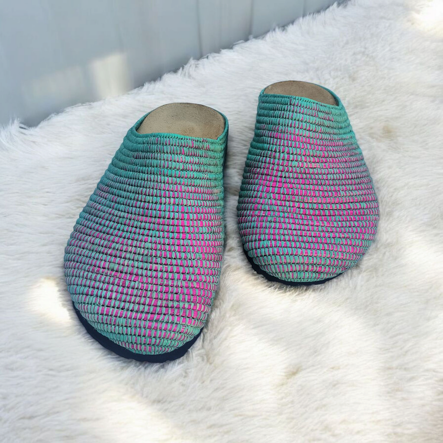 Woven Balance Flat Sabot – Handwoven Moroccan Raffia Flat Sabot
