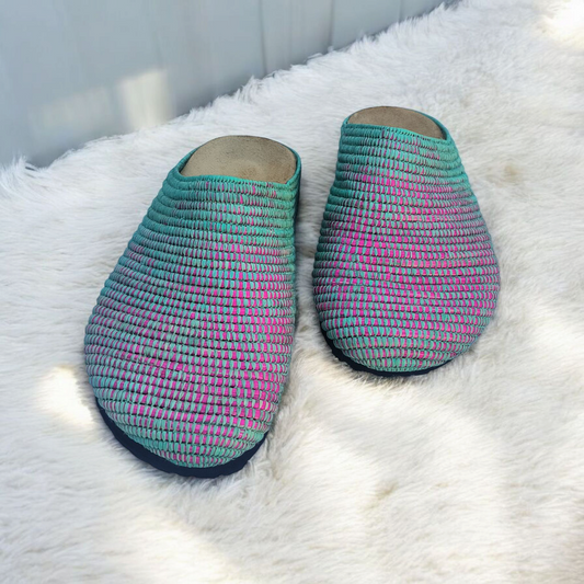 Woven Balance Flat Sabot – Handwoven Moroccan Raffia Flat Sabot