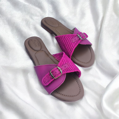 Modern Nomad sandals – Handwoven Moroccan Raffia Slippers