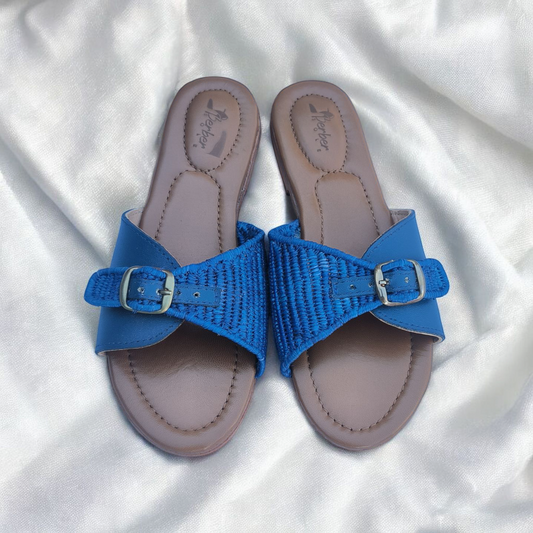 Natural Straw Raffia Sandals – Boho Flat Shoes