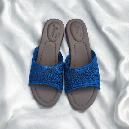 Boho raffia sandals – Handwoven Moroccan Raffia Slippers