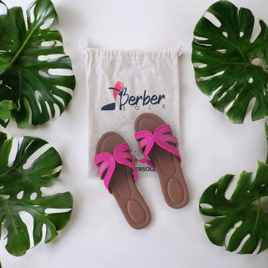 Amber Souk – Handwoven Moroccan Raffia Slippers | Elegant Indoor-Outdoor Wear