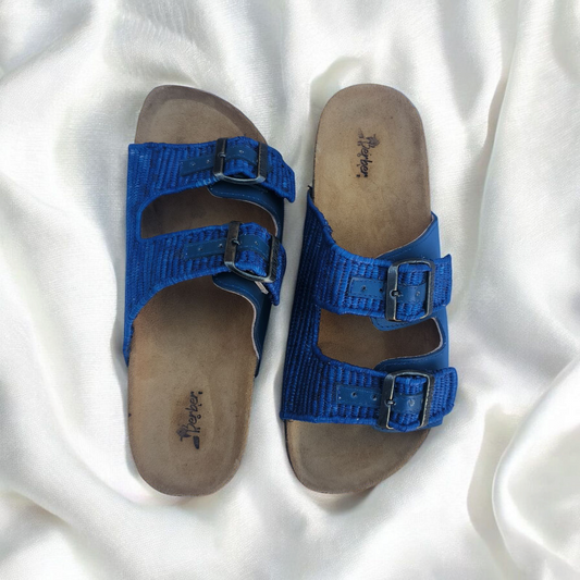 Moroccan Raffia Slide Sandals – Natural & Handmade