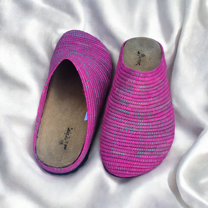 Tazrout Flat Sabot – Handwoven Moroccan Raffia Flat Sabot