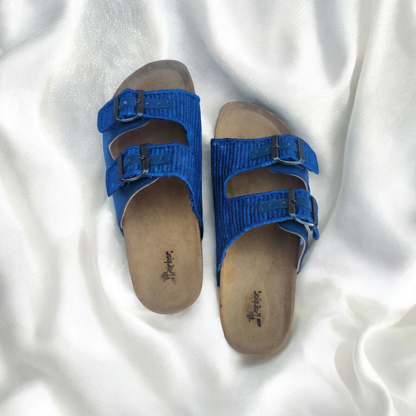 Moroccan Raffia Slide Sandals – Natural & Handmade