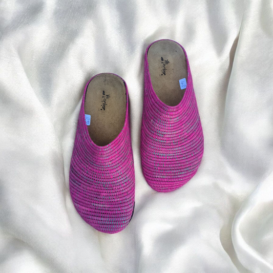 Tazrout Flat Sabot – Handwoven Moroccan Raffia Flat Sabot