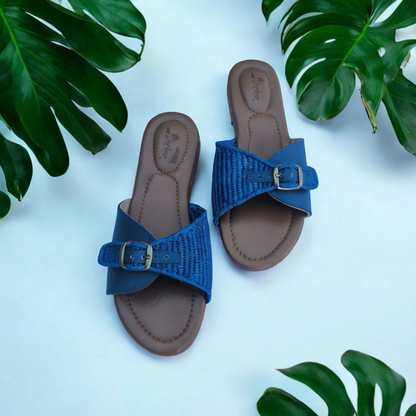 Natural Straw Raffia Sandals – Boho Flat Shoes