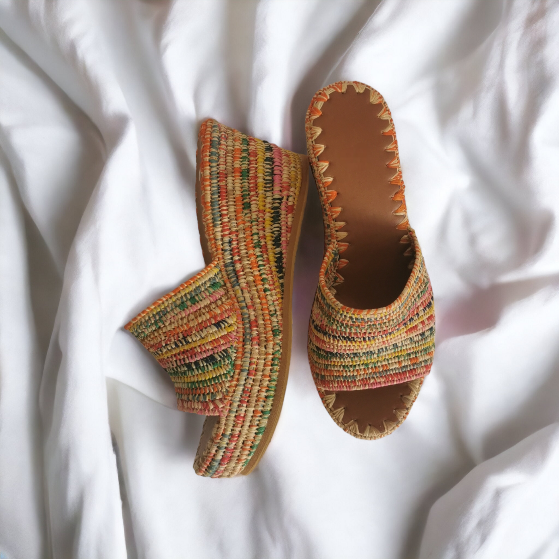 Handmade Moroccan raffia sandals by BerberSole