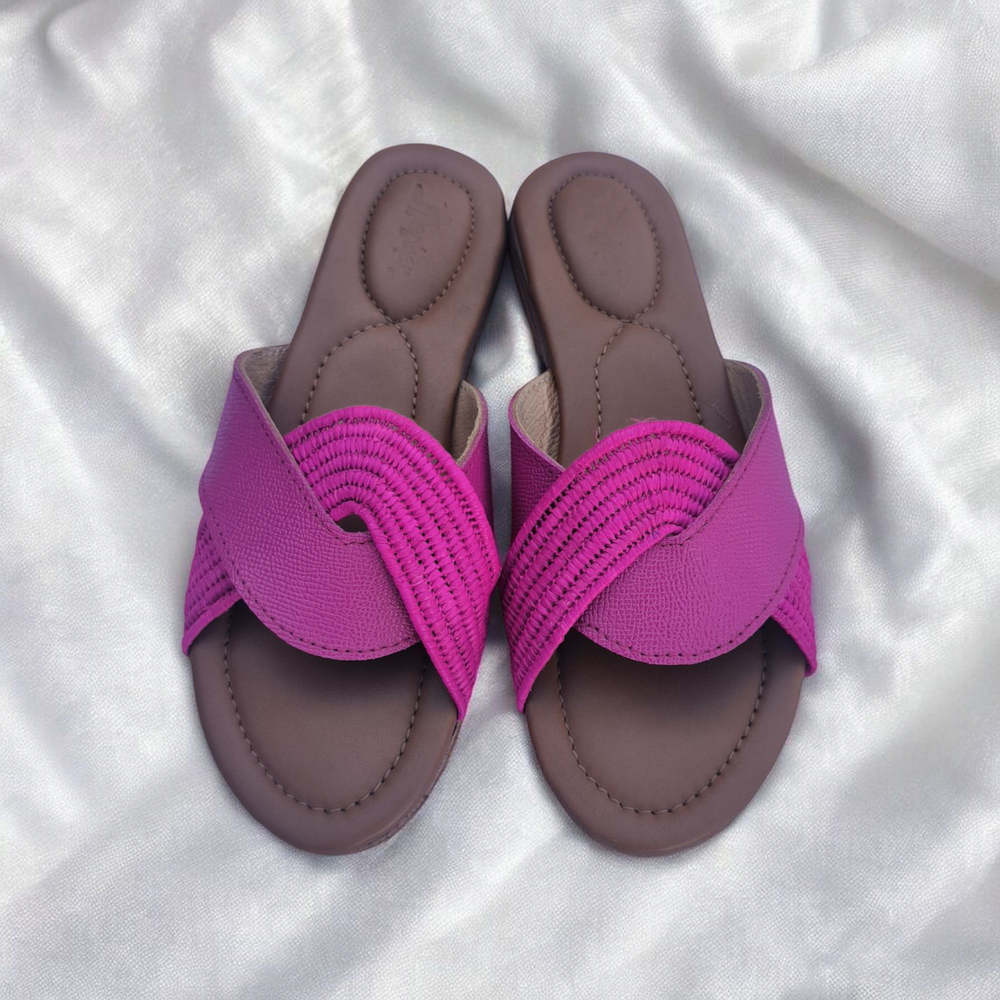 Noor sandals – Handwoven Moroccan Raffia Slippers