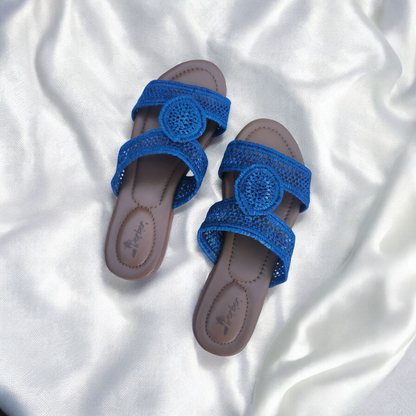Raffia Sandals with Leather Details – Handmade Flats