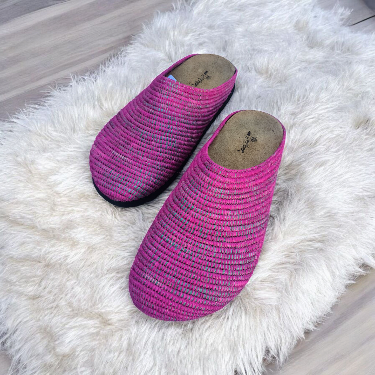 Tazrout Flat Sabot – Handwoven Moroccan Raffia Flat Sabot