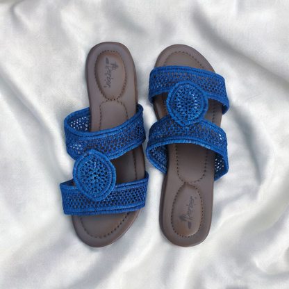 Raffia Sandals with Leather Details – Handmade Flats
