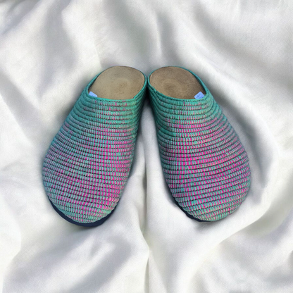 Woven Balance Flat Sabot – Handwoven Moroccan Raffia Flat Sabot
