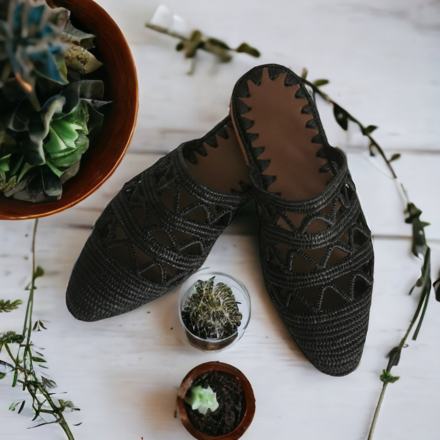 Handmade Moroccan raffia sandals by BerberSole