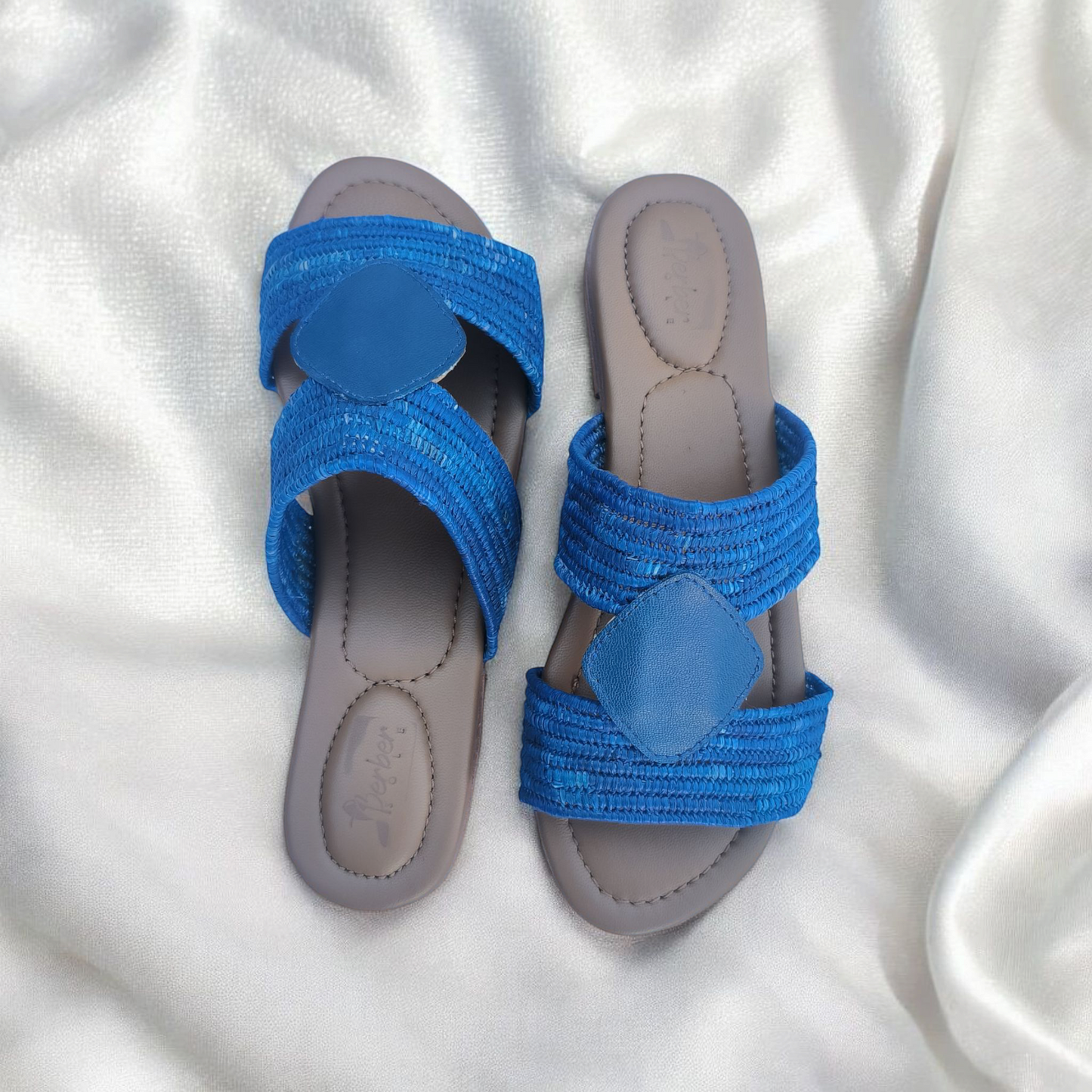Urban Amazigh sandals – Handwoven Moroccan Raffia Slippers