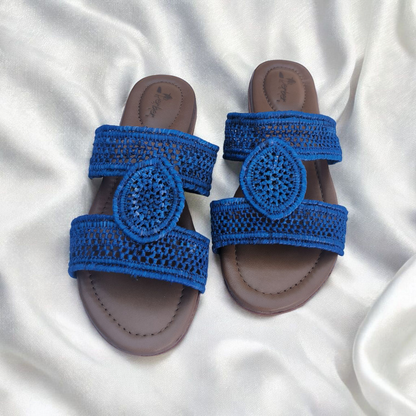 Raffia Sandals with Leather Details – Handmade Flats